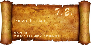 Turza Eszter névjegykártya