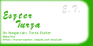 eszter turza business card